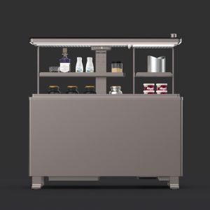 150L Home Smart Embedded Adjustable Ice Table Bottom-Freezer Double Door Fridge Freezer