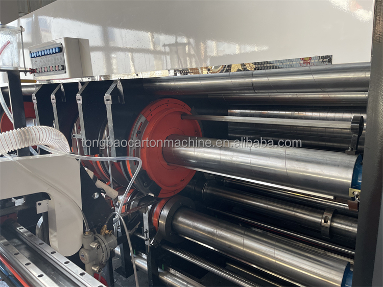 Automatic Folder Gluer Inline Corrugated Box Flexo Printing Machine with 1200mm Width