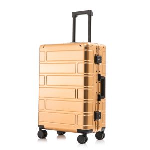 China Aluminum Suitcase with Aluminum-Magnesium Alloy USB Power Port and Scratch-resistant Travel Suitcase on sale