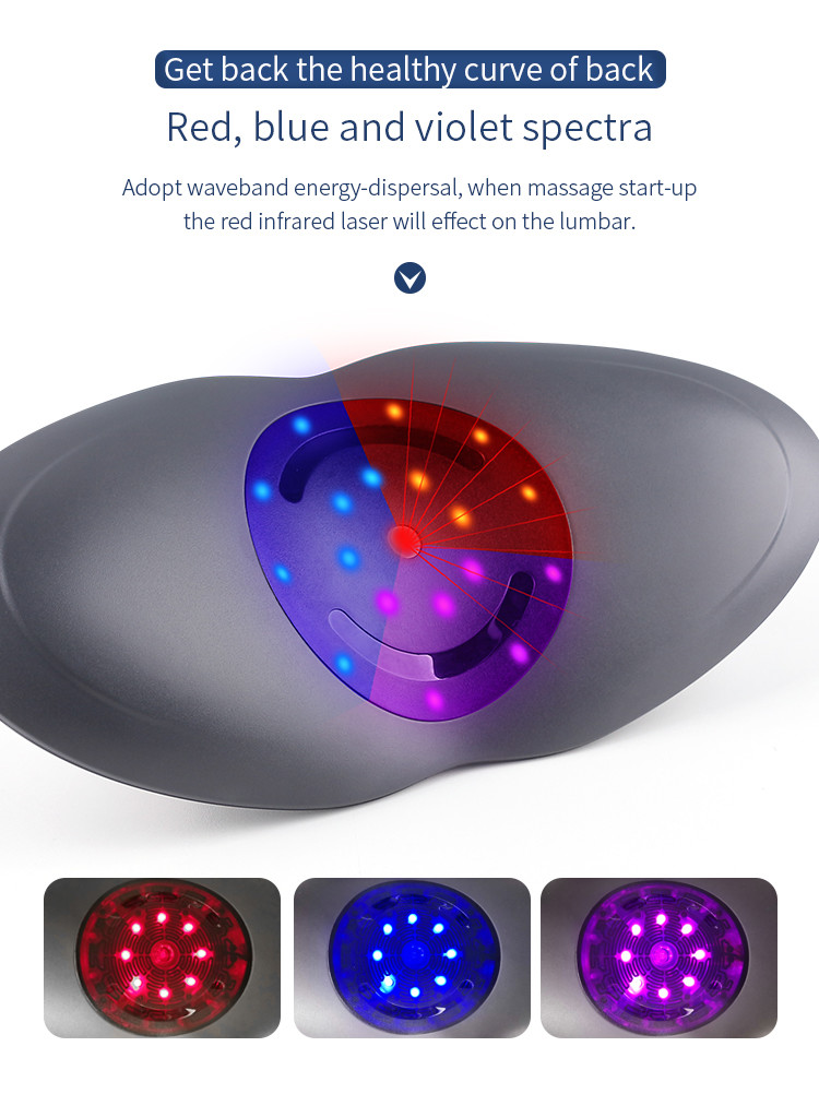 Vibrating Lumbar Lower Back Pain Massager Adjustable Heating 240V