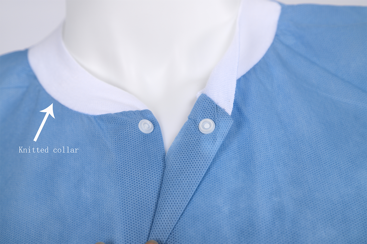 Non Woven Clothing Disposable Work Clothes Disposable Safety Lab Coat Jacket OEM and Sample Free 3 to 10 Days