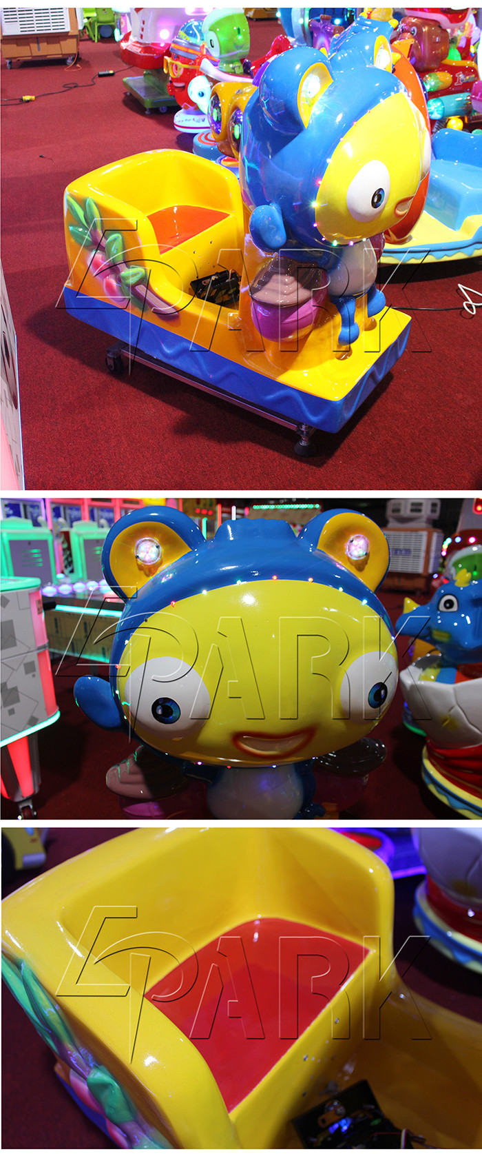 130W Coin Operated Swing Kiddy Ride Machine Four Dimensional Movements