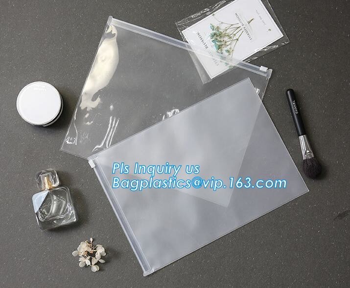 plastic zipper bag with hang holes & slider, Slider Zipper PVC Pouch Clear Vinyl PVC Ziplock Bag, Slider Zipper Packing