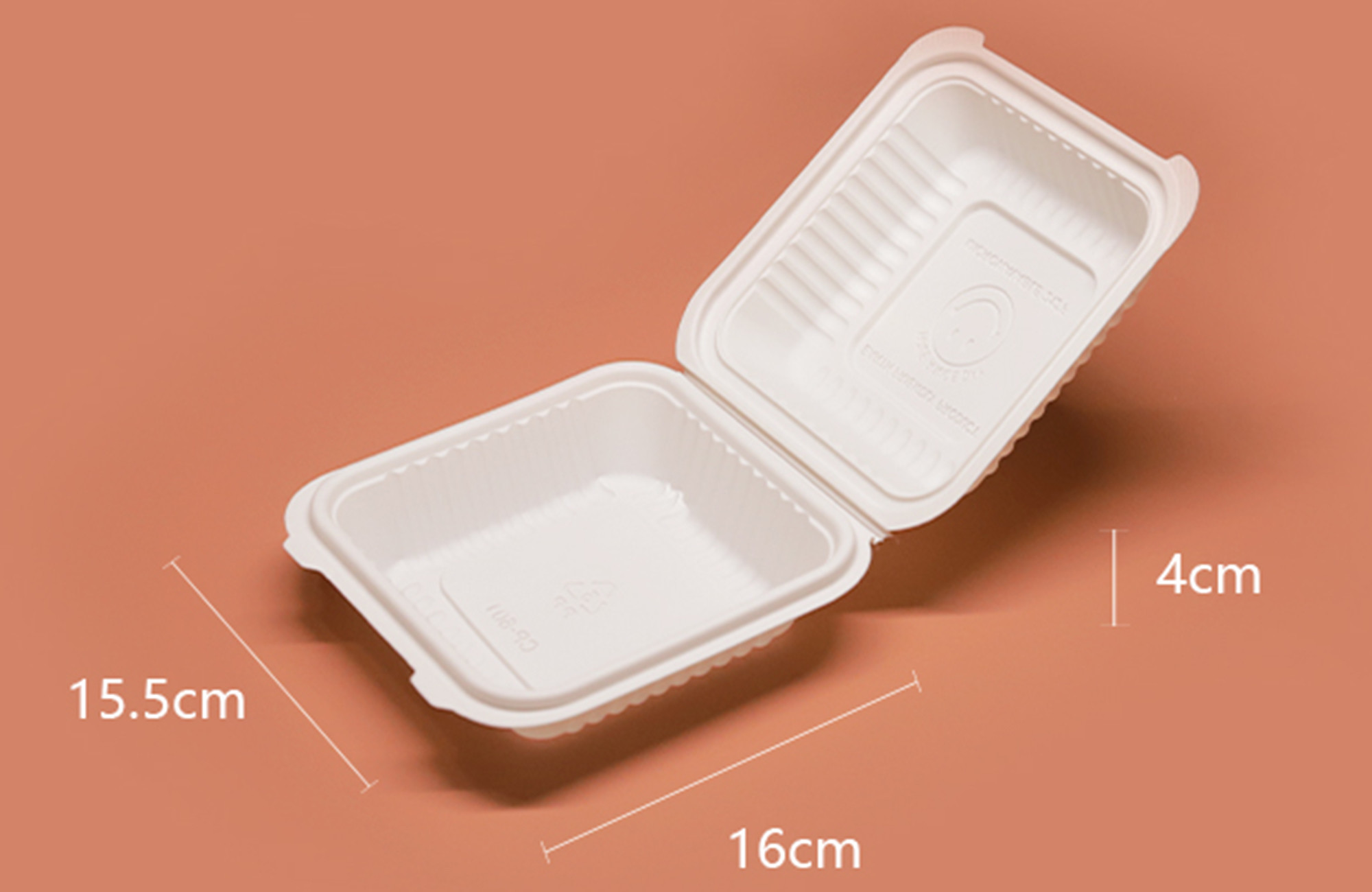 Safe and environmentally degradable packaging box 450 ml corn starch food container