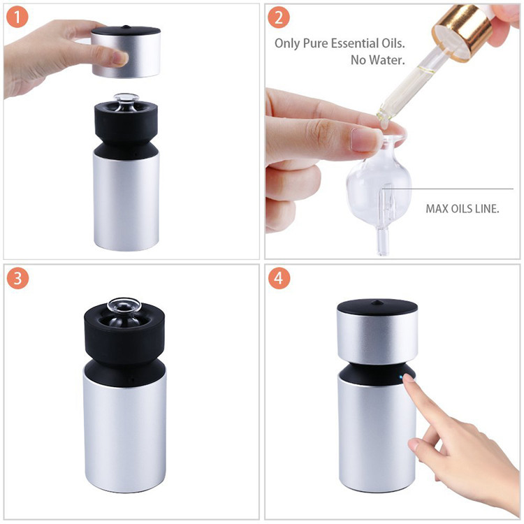 Battery Powered No Water Ultrasonic Scent Nebulizer