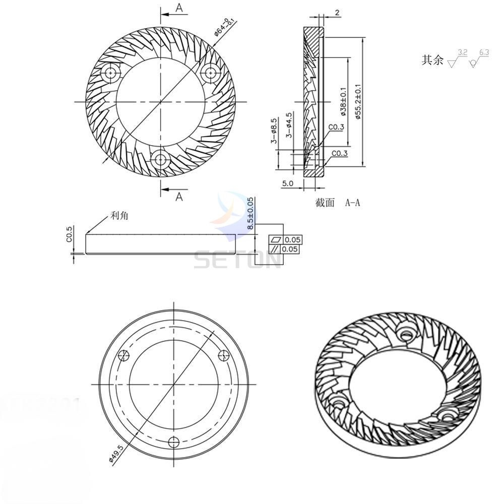 High Carbon Steel Coffee Burrs Grinder Blades For Coffee Brewing