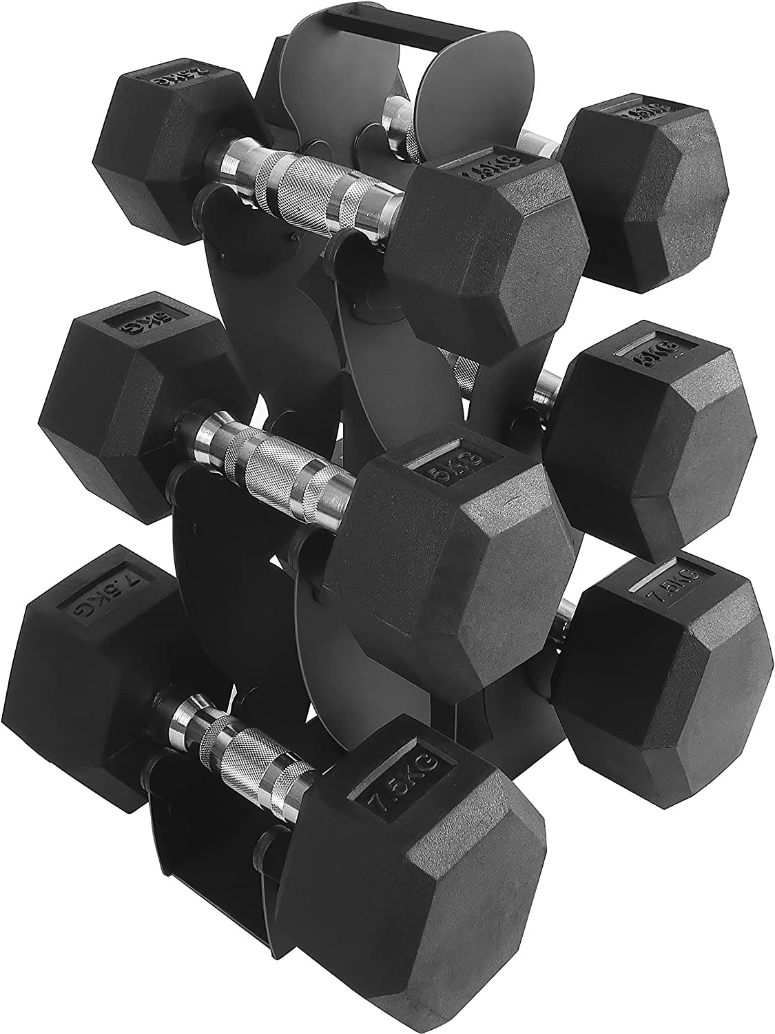 3 Tier Weight Rack for Dumbbells Tree Shape Dumbbell Storage Rack Nonstandard Metal