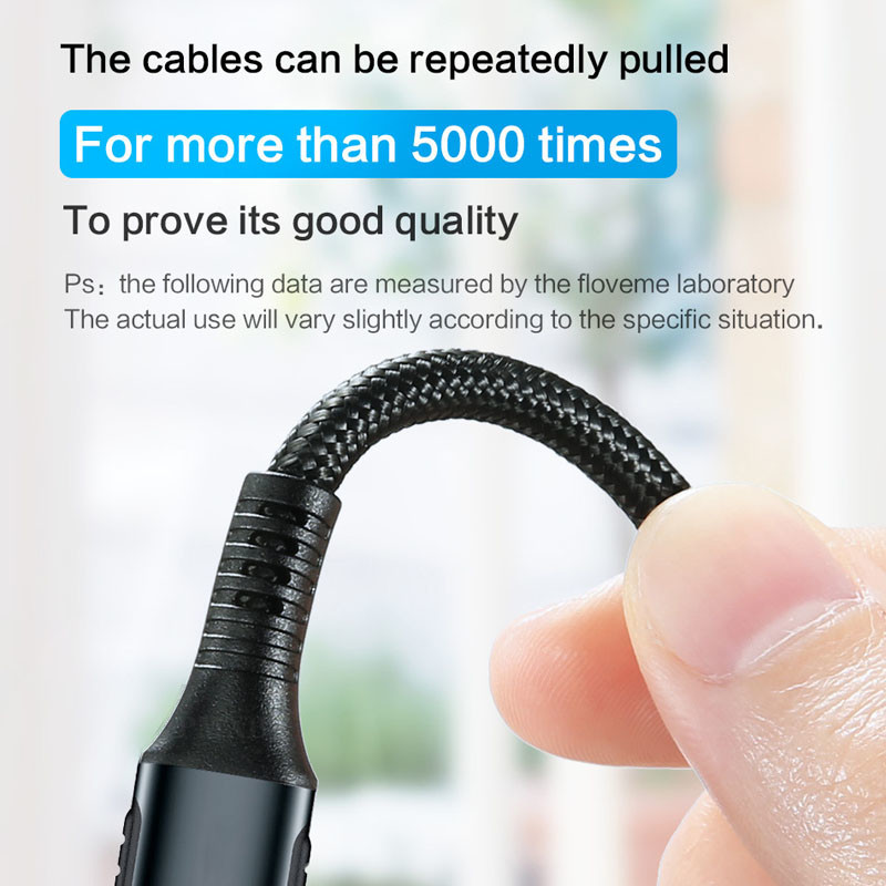 100W Multiple Data Cable Type C Fabric Braided Data Transfer Cord