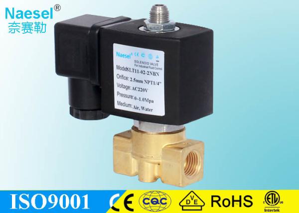 Miniature High Speed Solenoid Valve , 1 / 4 G Thread Solenoid Operated