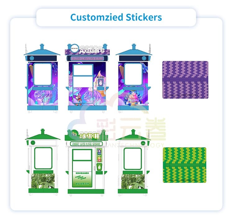 Soft Ice Cream Vending Machine Automatic Customized Logo Accept