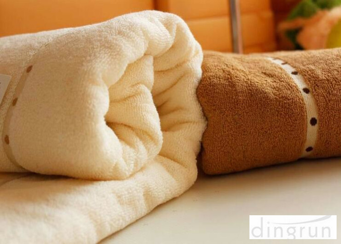 Thickening / Widened Pure Cotton Bath Towels Brown Colors Various Designs
