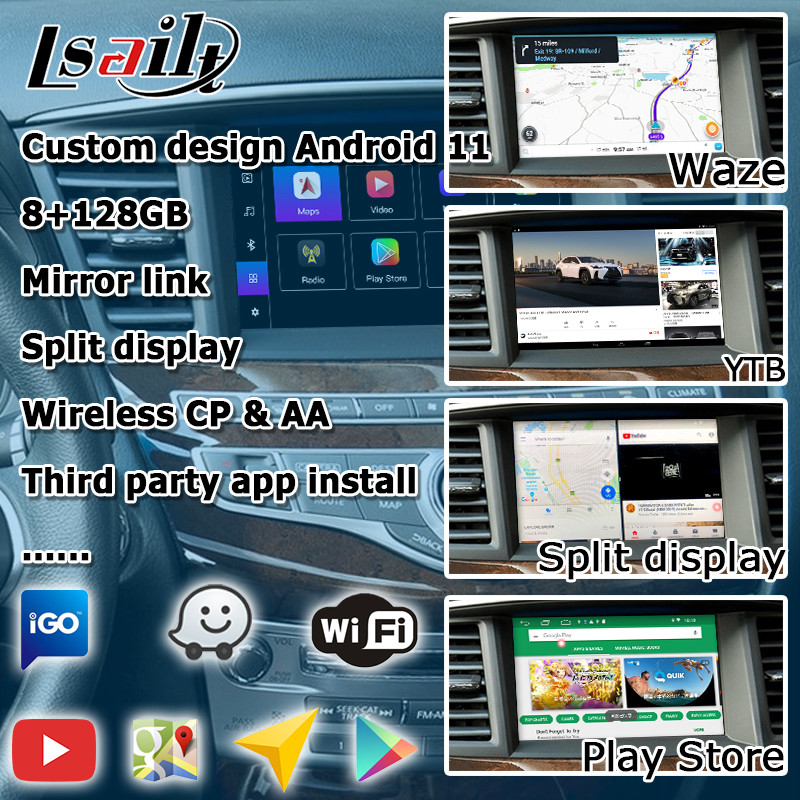 Infiniti QX60 GPS Android auto Carplay Navigation System Multimedia Interface Android 11 8+128GB
