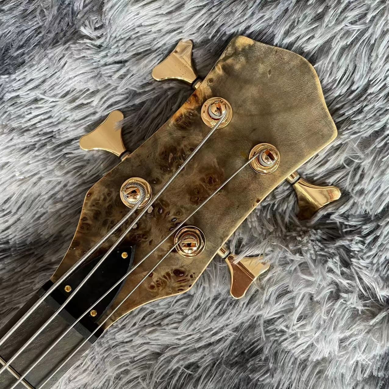 Ebony Fingerboard 4 Strings Bass Factory Burst Maple Top 9V Active Pickup Electric Bass Guitar