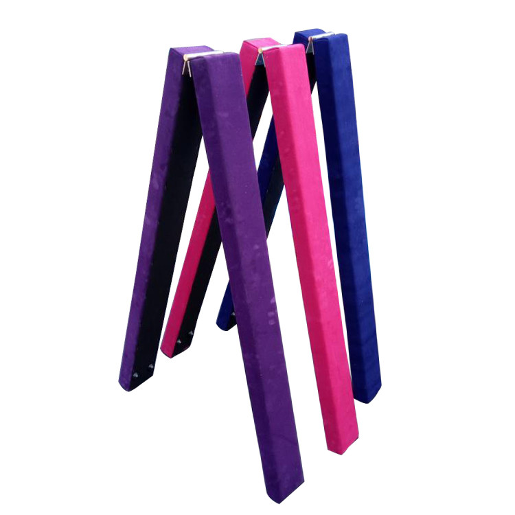 Children Wooden Folding Gymnastics Beam , Non Toxic Pink Soft Balance Beam