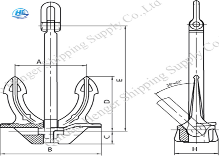 Marine Boat Mooring Anchor Hall Anchor With Fairlead Roller