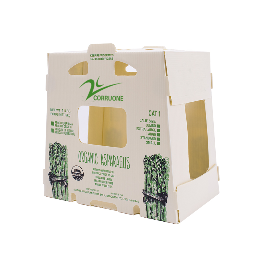 Embossing PP Vegetable Corrugated Boxes Rice Meat Corflute Box