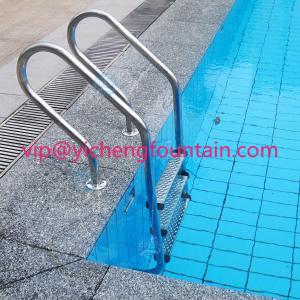 SS 304 Swimming Pool Accessories Ladders With Anti - Slip Steps / Safety