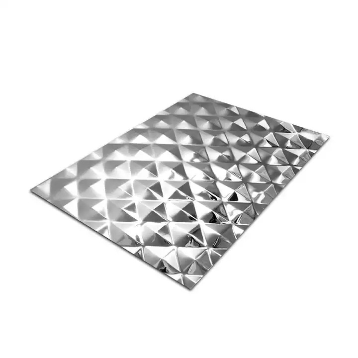 304 3D Hammer Decorative Stainless Steel Sheet Water Ripple 8000mm Length