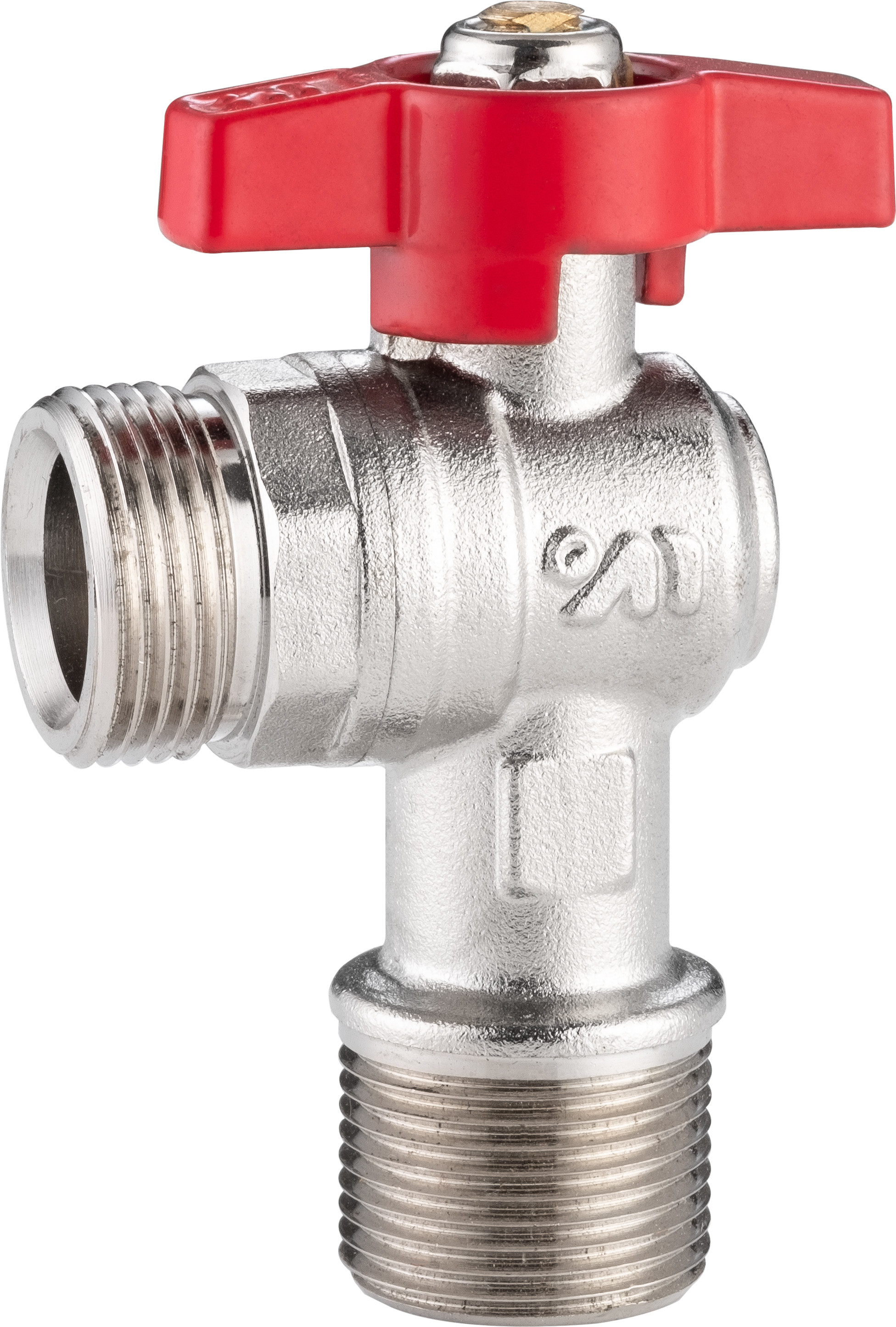 5101A Gas Stove Valve Brass Ball Valve Angle Type DN20 for Heating System Water Supply with Stainless Steel Wall Cover