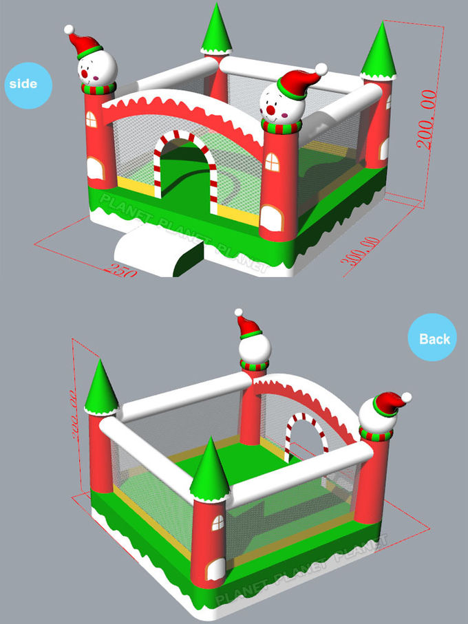 Toddler Christmas PVC Tarpaulin Inflatable Bounce House