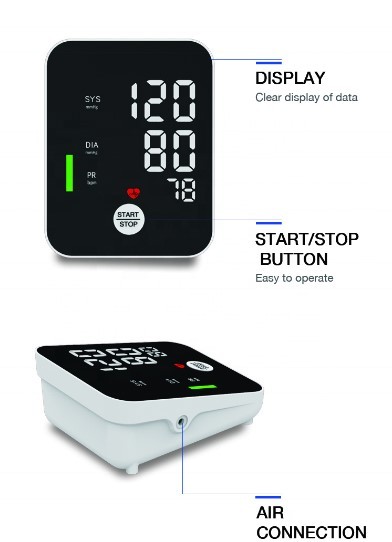 47cm Cuff Digital BP Machine AAA Batteries Blood Pressure Monitor