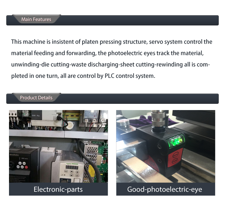 Medium Speed Paper Roll Sticker Die Cutting Machine Automatic