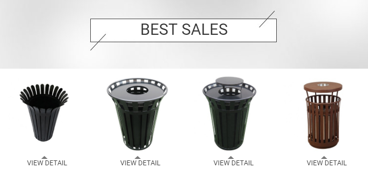 Outdoor Street Recycling Trash Bins Industrial Dustbin China Wholesale Garbage Stainless Trash Bin