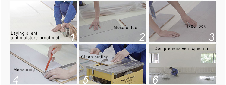 7mm 8mm 12mm Thinkness Crystal HDF Laminated Flooring Durable and Crystal Clear Made