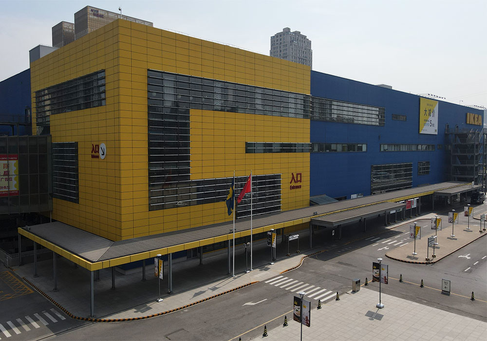 Fire Protection System Prefabricated Commercial Building Shopping Mall / Supermarket
