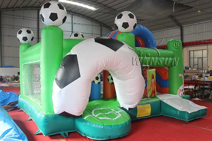 Soccer Themed Inflatable Children'S Bounce House / Commercial Bounce House