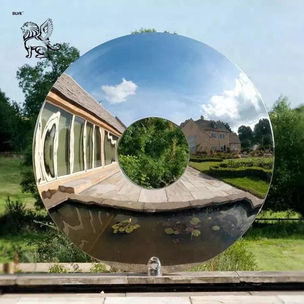 Stainless Steel Eye Sculpture Polished Round Garden Decoration Statue Metal