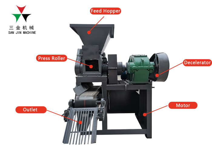 Wood Charcoal Press Machine 360mm Roller Ball Pressing Machine
