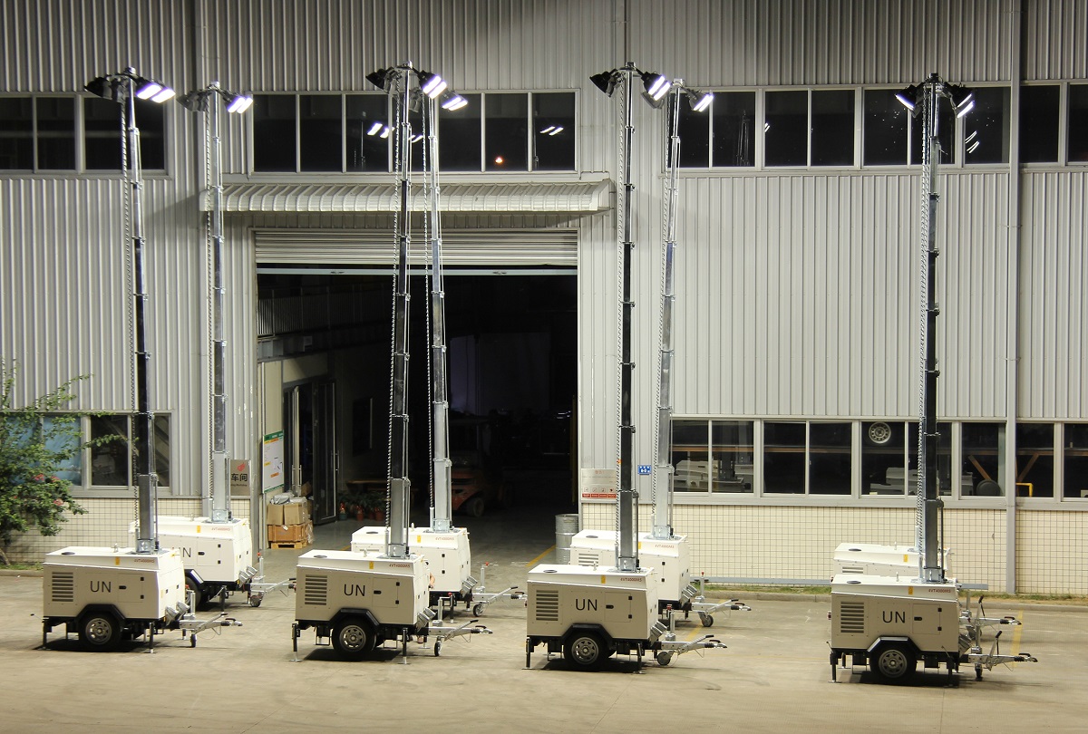 EPA 120L 4x1000w Kubota Portable Light Tower Generator LED