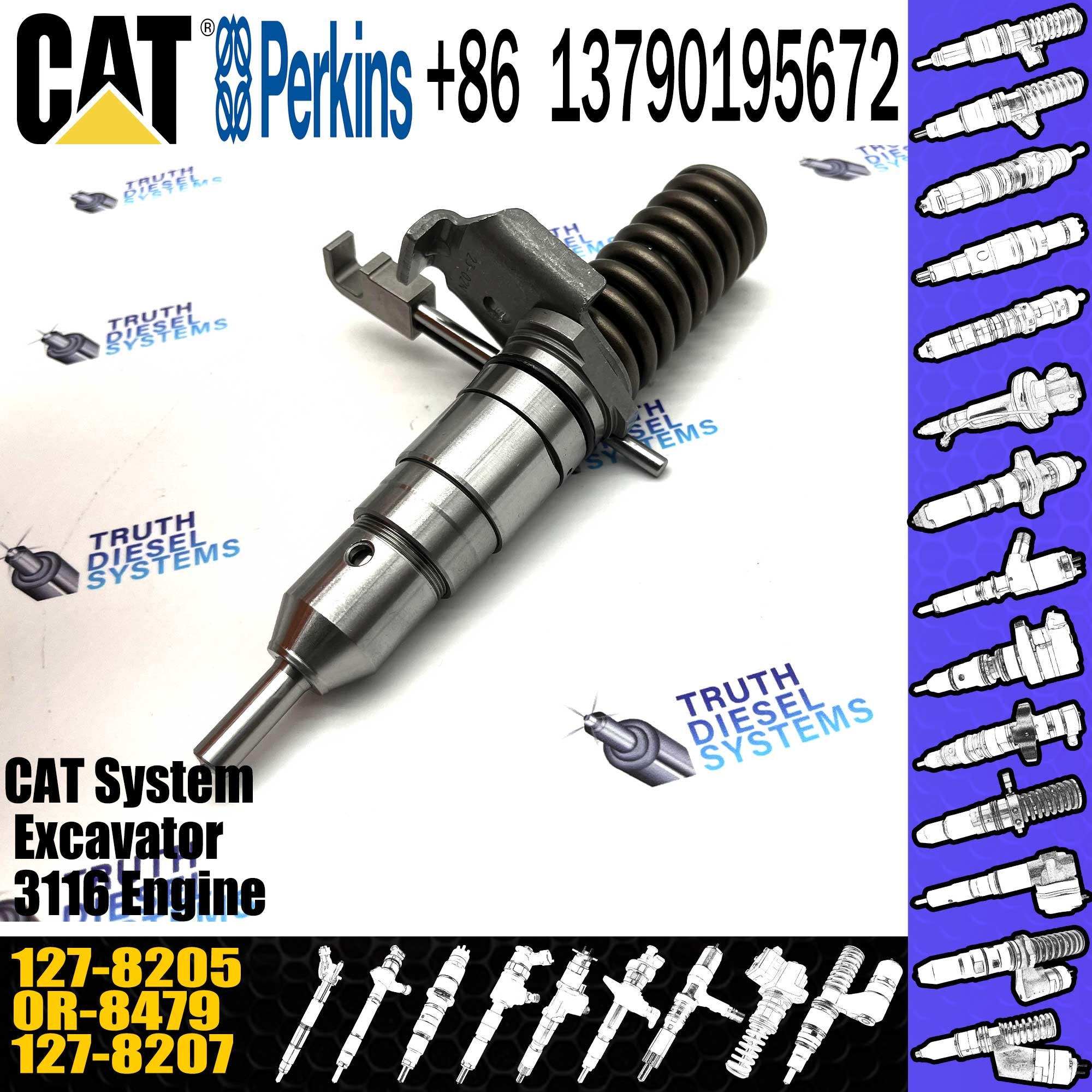 127-8205 3114/3116 Fuel Injector Assembly 127-8205 For Excavator E325B E320B Diesel Engine Nozzle
