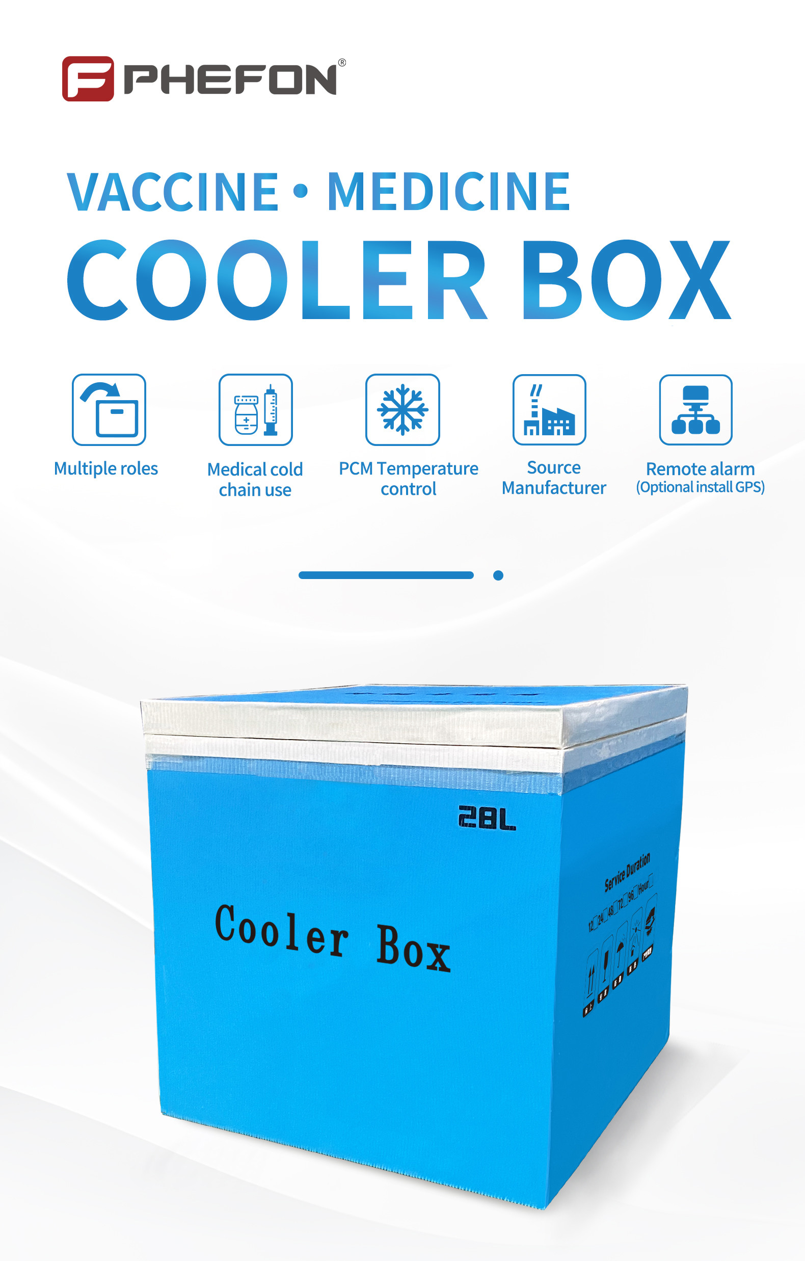 Customizable VIP Insulation Cold Chain Box With Temperature Range 15-25°