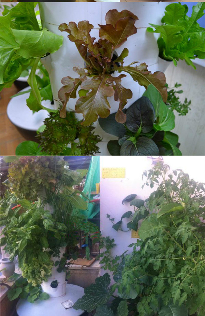 hydroponic greenhouse outdoor indoor garden plant vertical plastic tower growing system tower pot