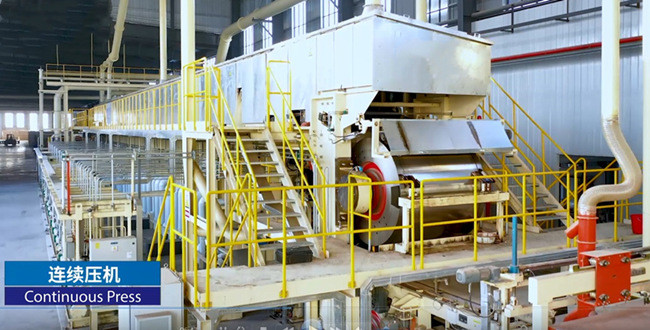 Continuously Operating Pressing Particle Board Line Production