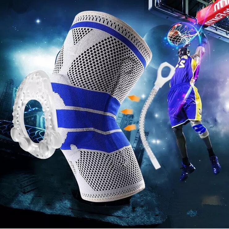 Professional Silicone Knee Sleeve Knee Support Brace Compression Sleeve for Running