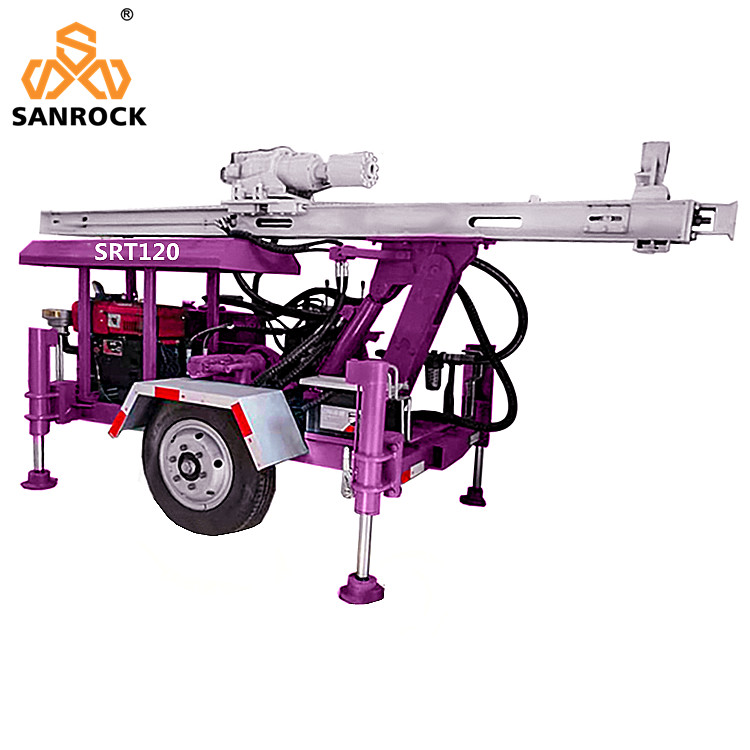 Small Portable Water Well Drilling Rig Hydraulic Trailer Mounted Water Drilling Rigs