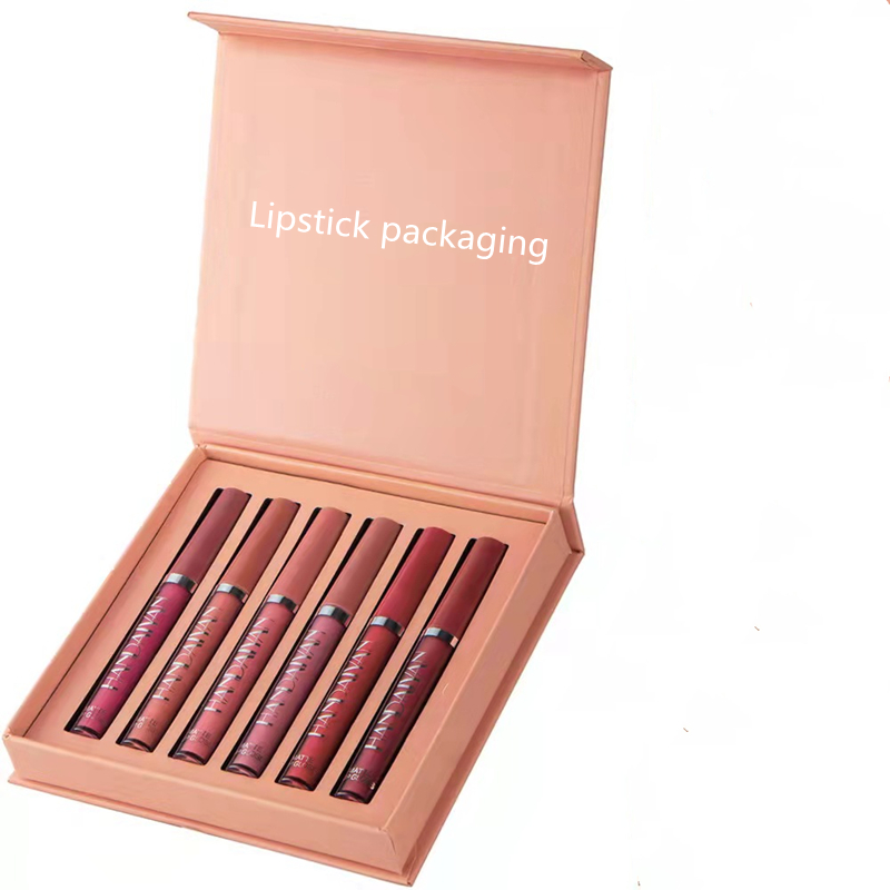 Handmade Magnetic Gift Box Packaging For Lipstick Lip Balm Gloss Customized