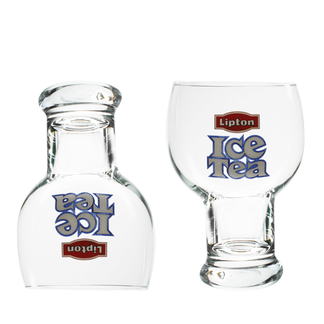 Factory wholesale lead free high quality crystal transparent 400ml glass drink cup Ice Tea Cup