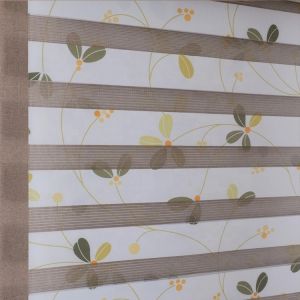 100% Polyester cordless printed zebra blind and shade motorized customized