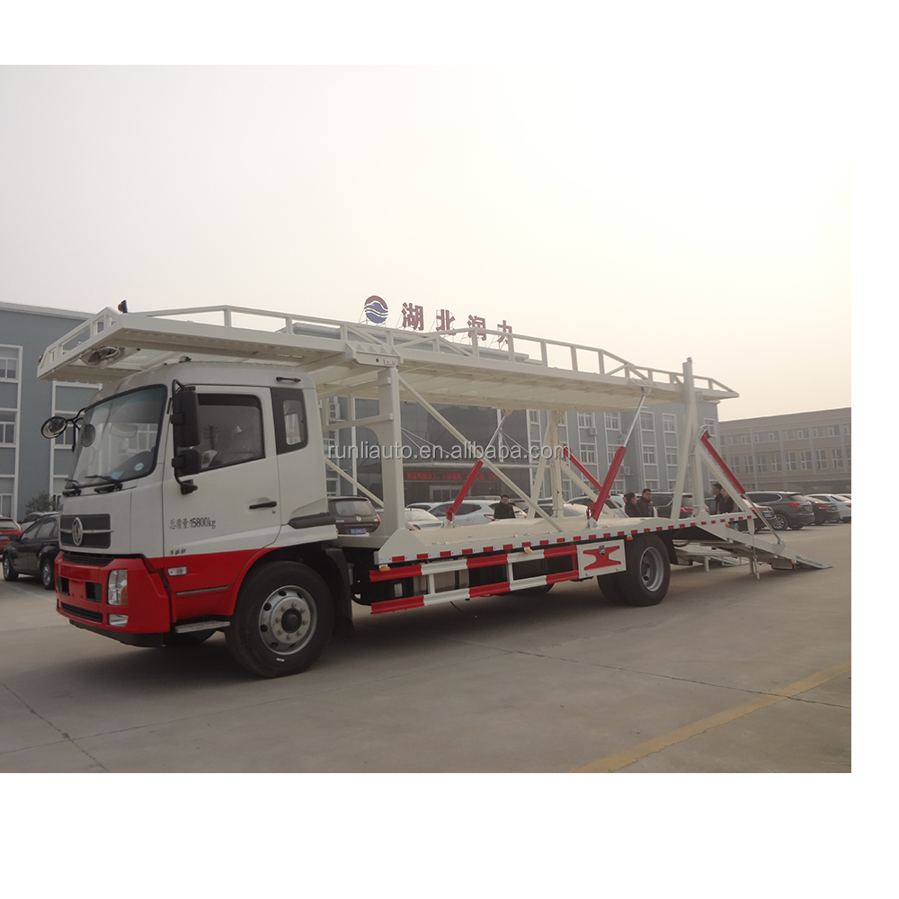6 Car Capacity Vehicle Car Carrier Hauler Trailer Hydraulic Lifting Double Deck Auto Transport Trailer