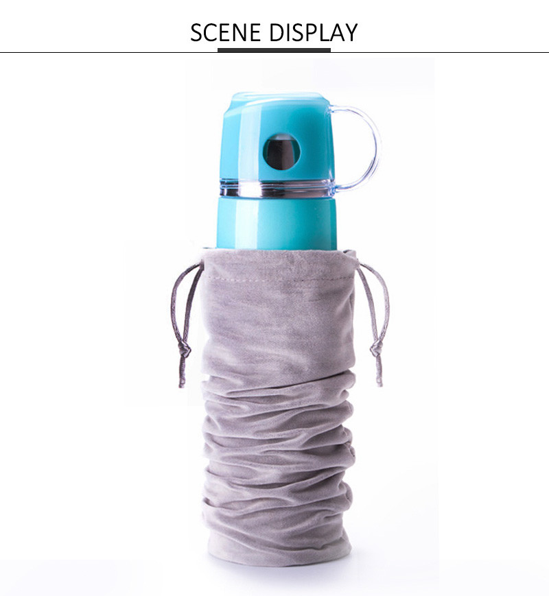 Solid Color Portable Flannel Wine Bottle Sleeve