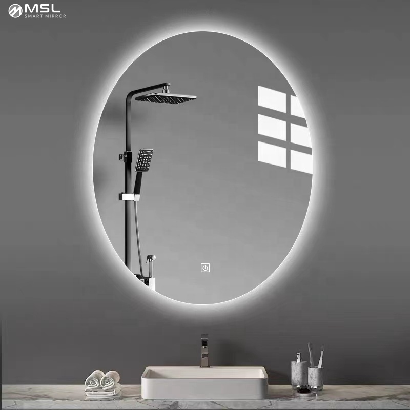 5000K LED Round Bathroom Mirror Anti Fog Round Bathroom LED Mirror Intelligent