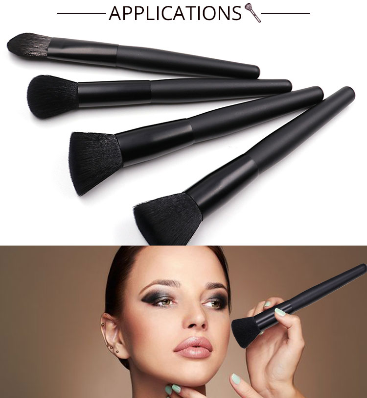 Copper Ferrule Facial Makeup Brushes 11pcs Goat Hair Blending Brush