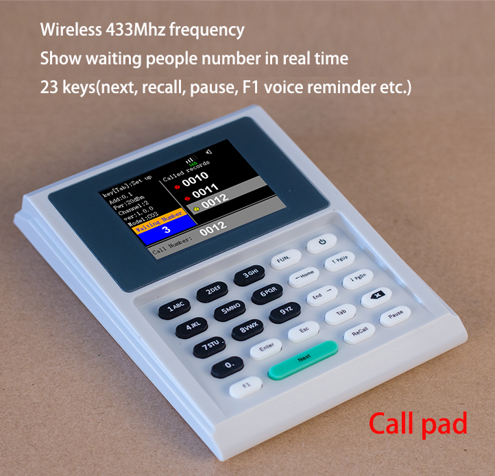Multifunction wireless queue management ticket printer customer flow queue system