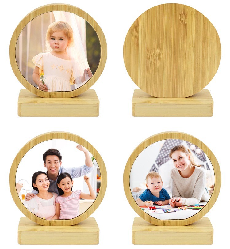 Modern magnetic Bamboo Wooden Photo Frame For Sublimation Printing DIY Commemorative Photo Frame Couple Gift Family Memory Ornament