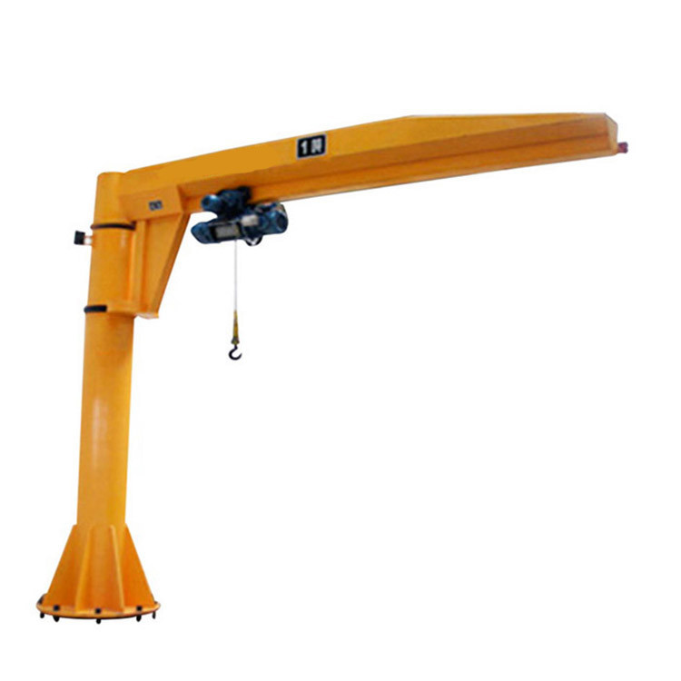 Swivel Column Boom Jib Crane 3 Ton Ground Mounting With Electric Hoist