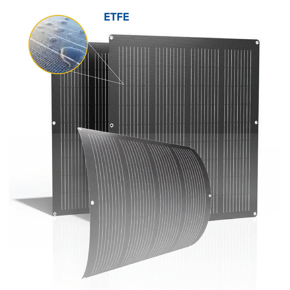 12V Semi Flexible Solar Panel Bendable 100 Watt Marine Solar Panel For RV